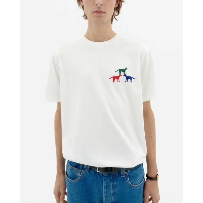 T-shirt coton bio Perritos Zach THINKING MU - L