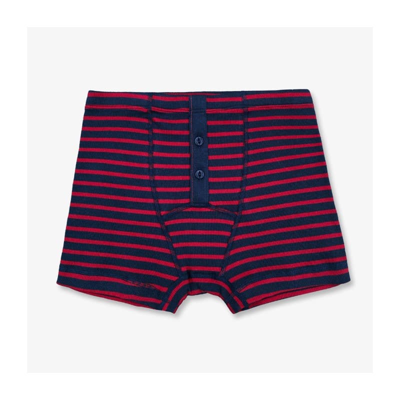 Boxer Albar Breton Stripe Deep Marine Red HEMEN - L