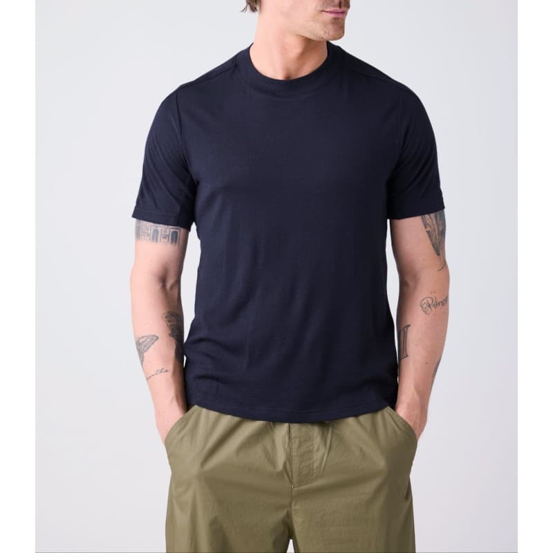 T-shirt mérino marine KNOWLEDGE COTTON APPAREL - M