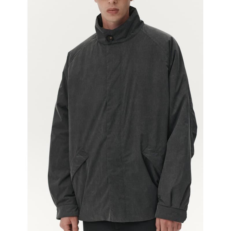 Blouson Short Coach Washed Black WELTER SHELTER - L