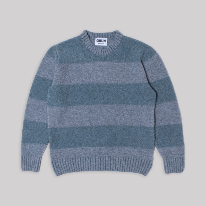 Pull Soufflé Stripe Mid Grey ORIGIN - M