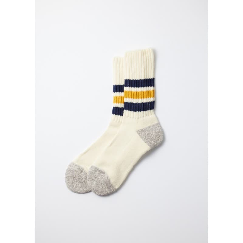Chaussettes Ribbed Old School Navy/Yellow ROTOTO - 36-39FR/5-7US