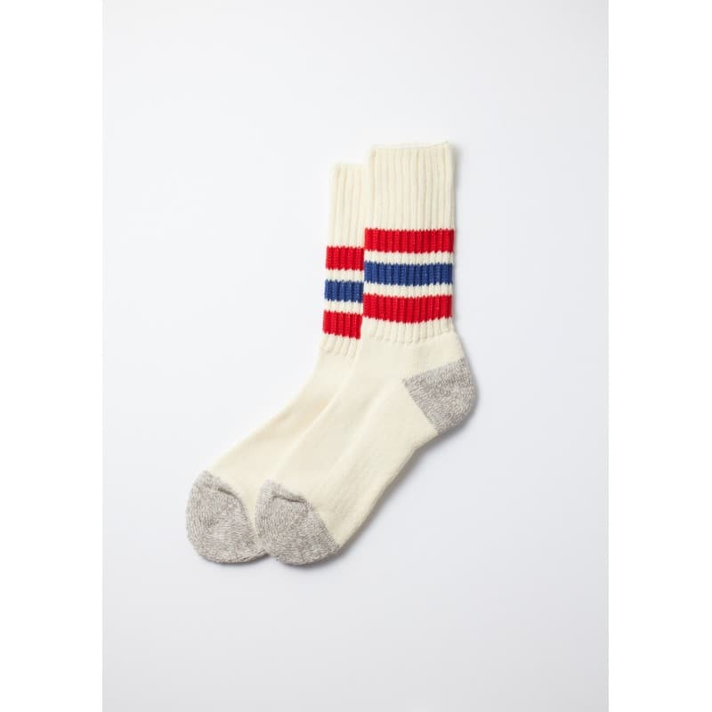 Chaussettes Ribbed Old School Chili Red / Blue ROTOTO - 39-42FR/7-9US