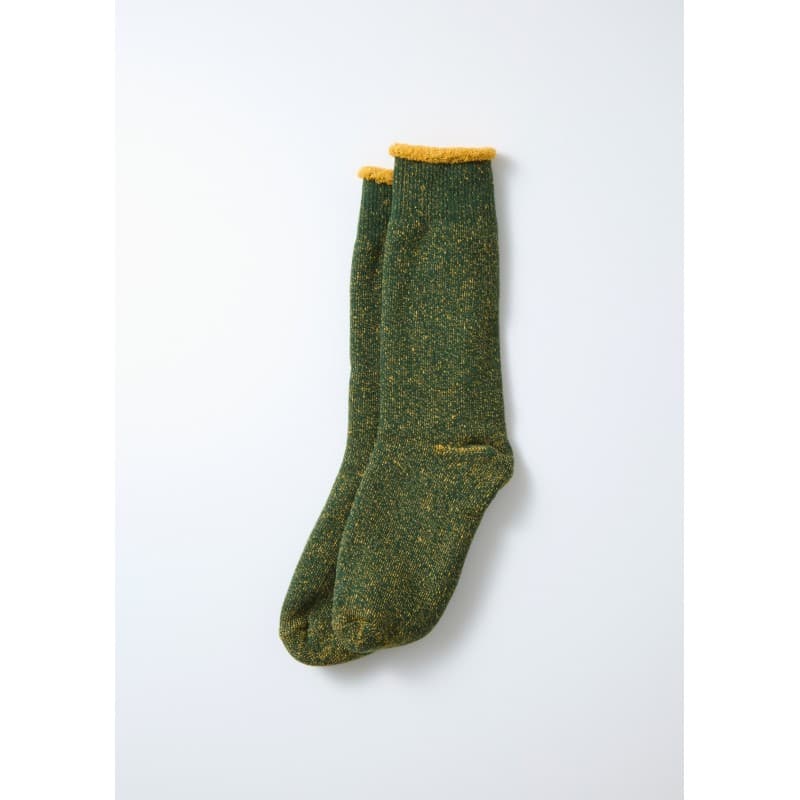 Chaussettes Double Face Coton Vert / Jaune ROTOTO - 42-45FR/9-11US