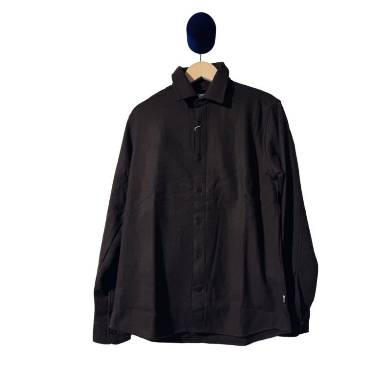 Surchemise Merino Chocolat KNOWLEDGE COTTON APPAREL - XL
