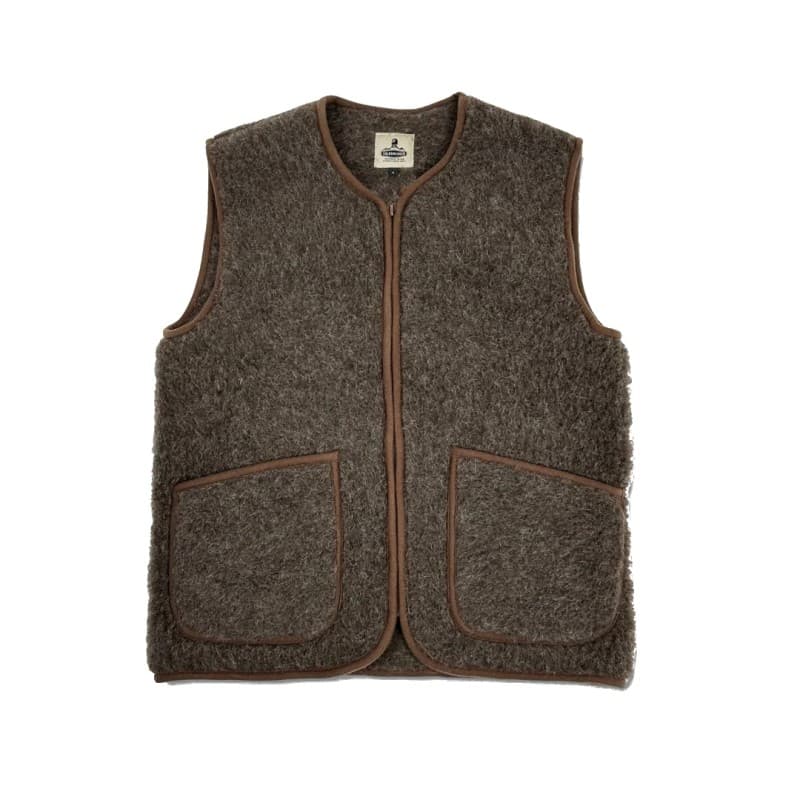 Gilet laine Pepitko Mid Brown COLDBREAKER - S
