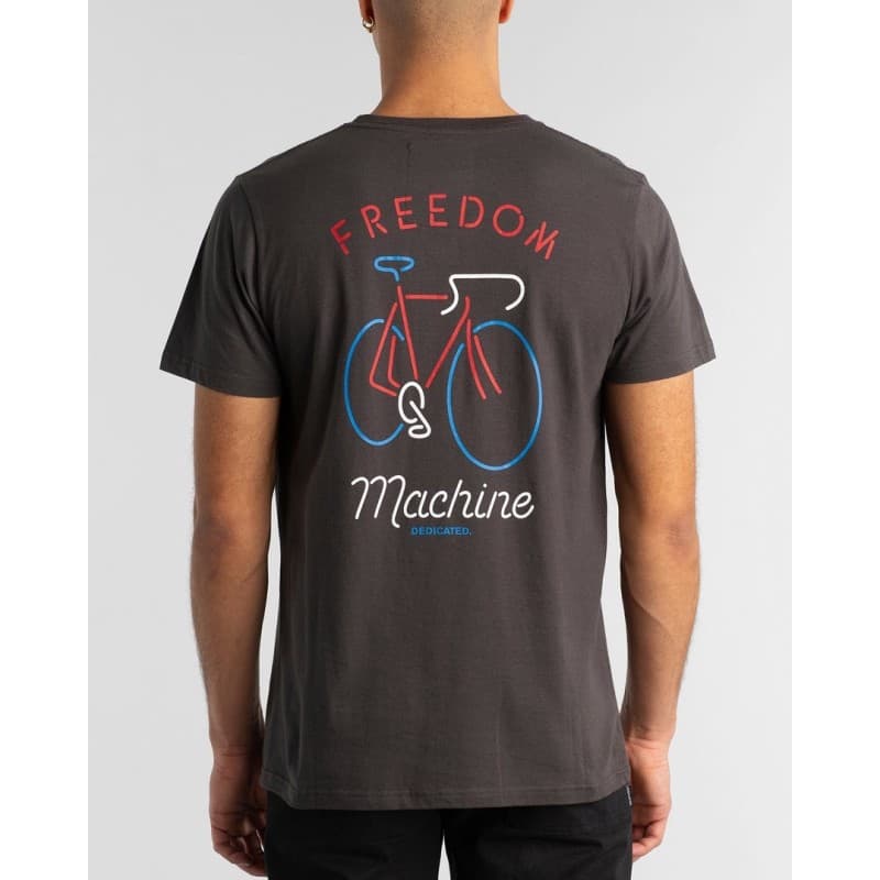 T-shirt bio anthracite Freedom Machine DEDICATED - XS