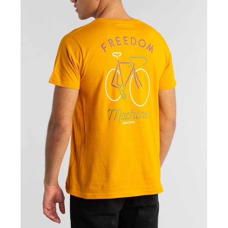 T-shirt bio jaune Freedom Machine DEDICATED - M