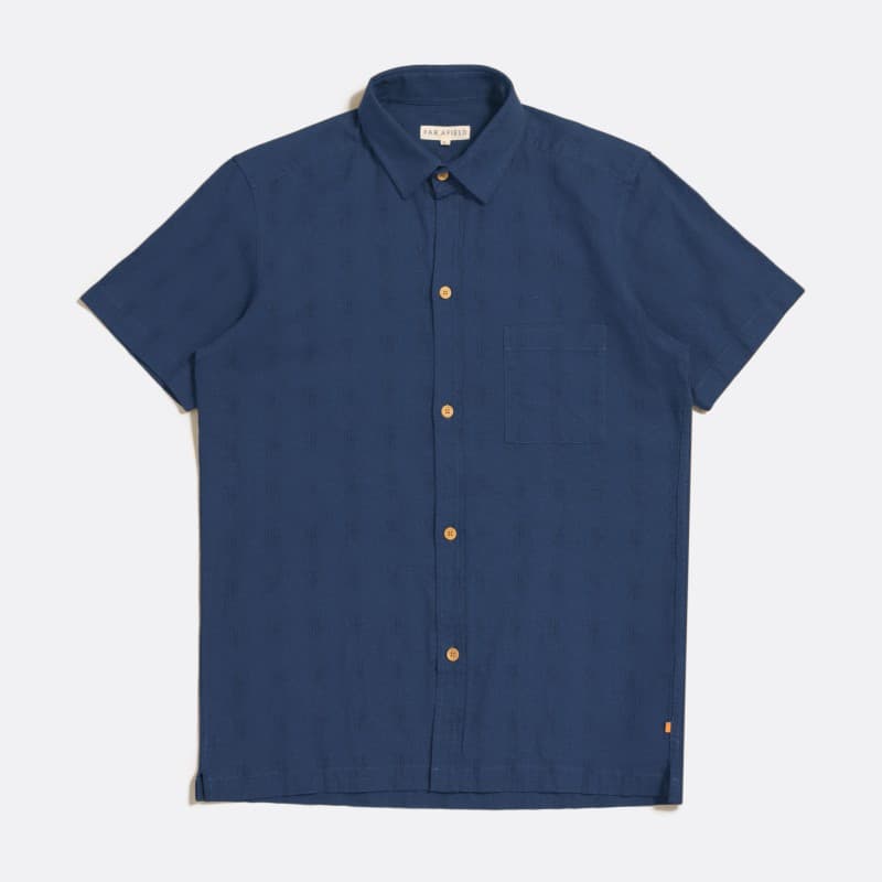 Chemise Costa texturée bleu marine FAR AFIELD - S