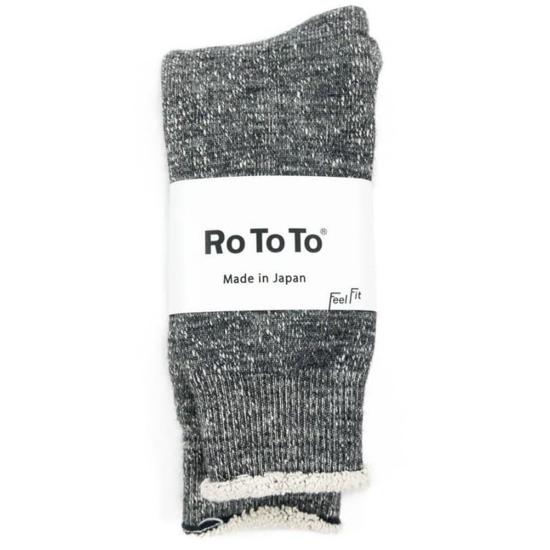 Chaussettes grises double face merino / coton bio ROTOTO - 36-39FR/5-7US