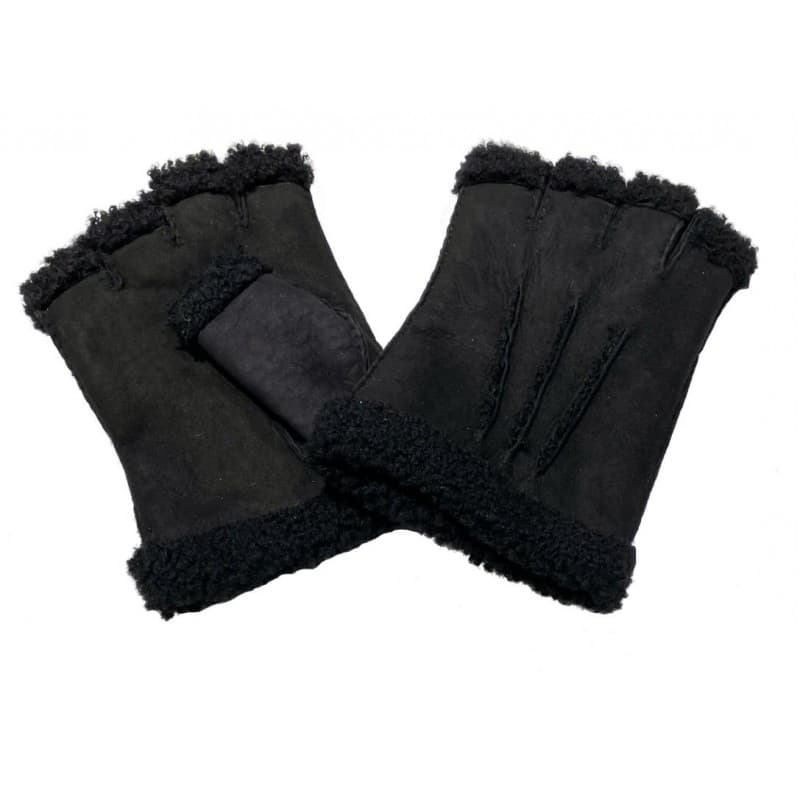 Mitaines fourrées en shearling noir MEROLA - XL/9.5