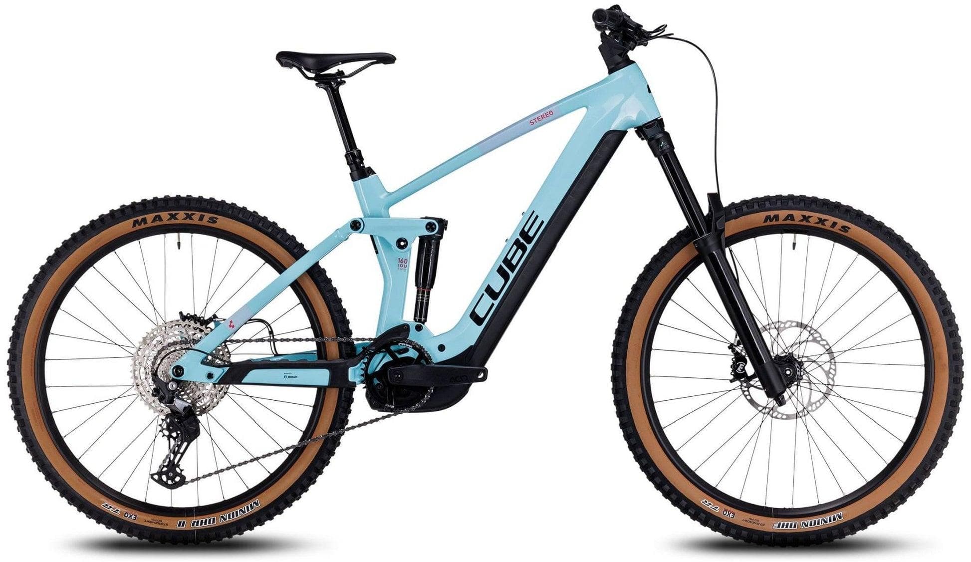 Cube Stereo Hybrid 160 HPC Race - VTT Électrique Carbone - Vert olive - L