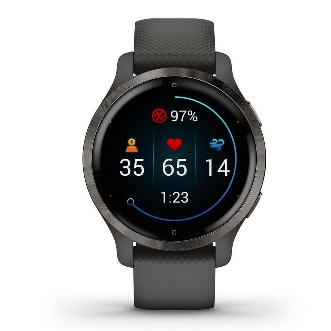 Garmin Venu 2S - Montre Connectée Écran AMOLED Gris Foncé