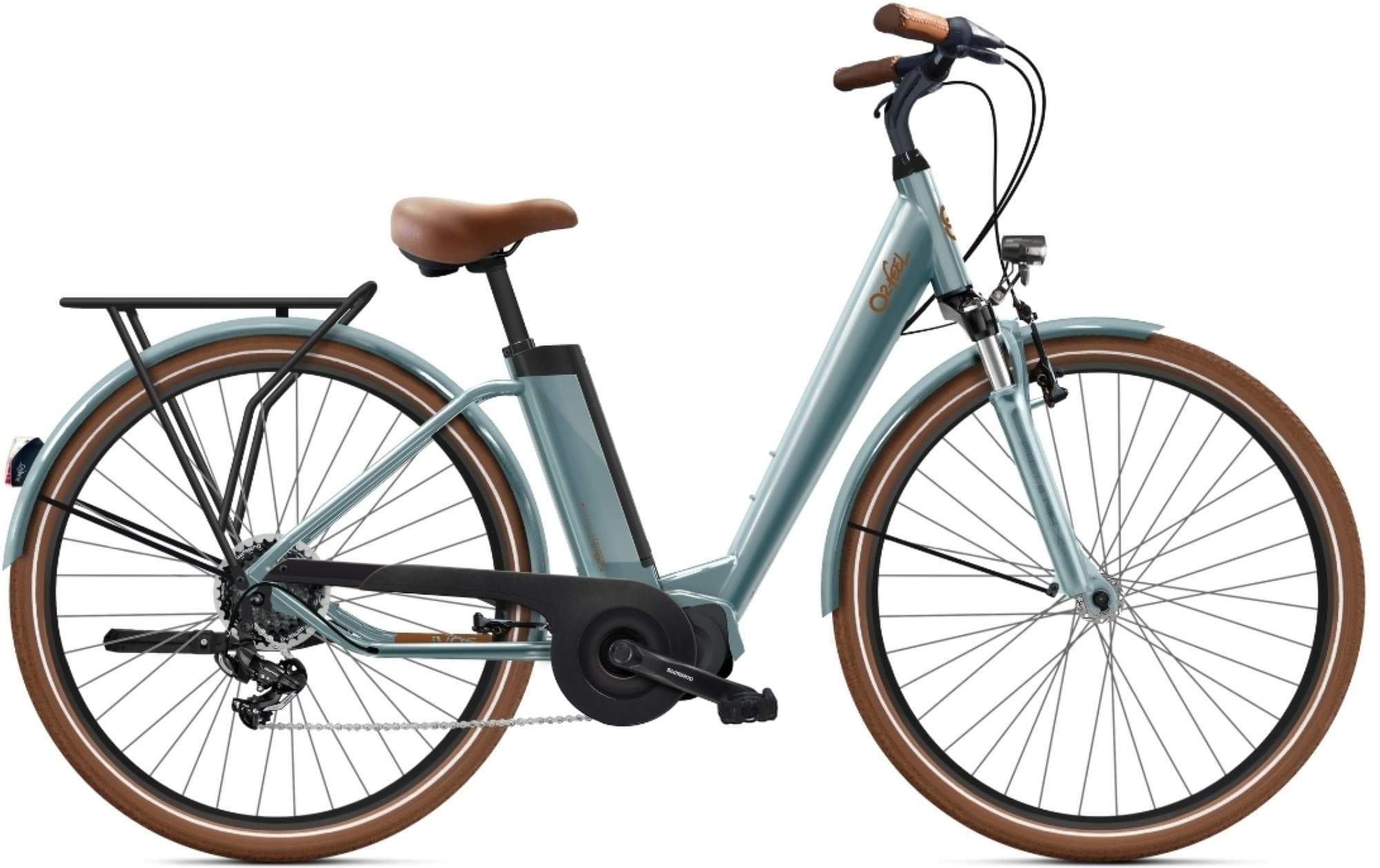 O2feel iVog City Up 3.1 - Vélo Électrique Urbain Shimano - Blanc nacré - L