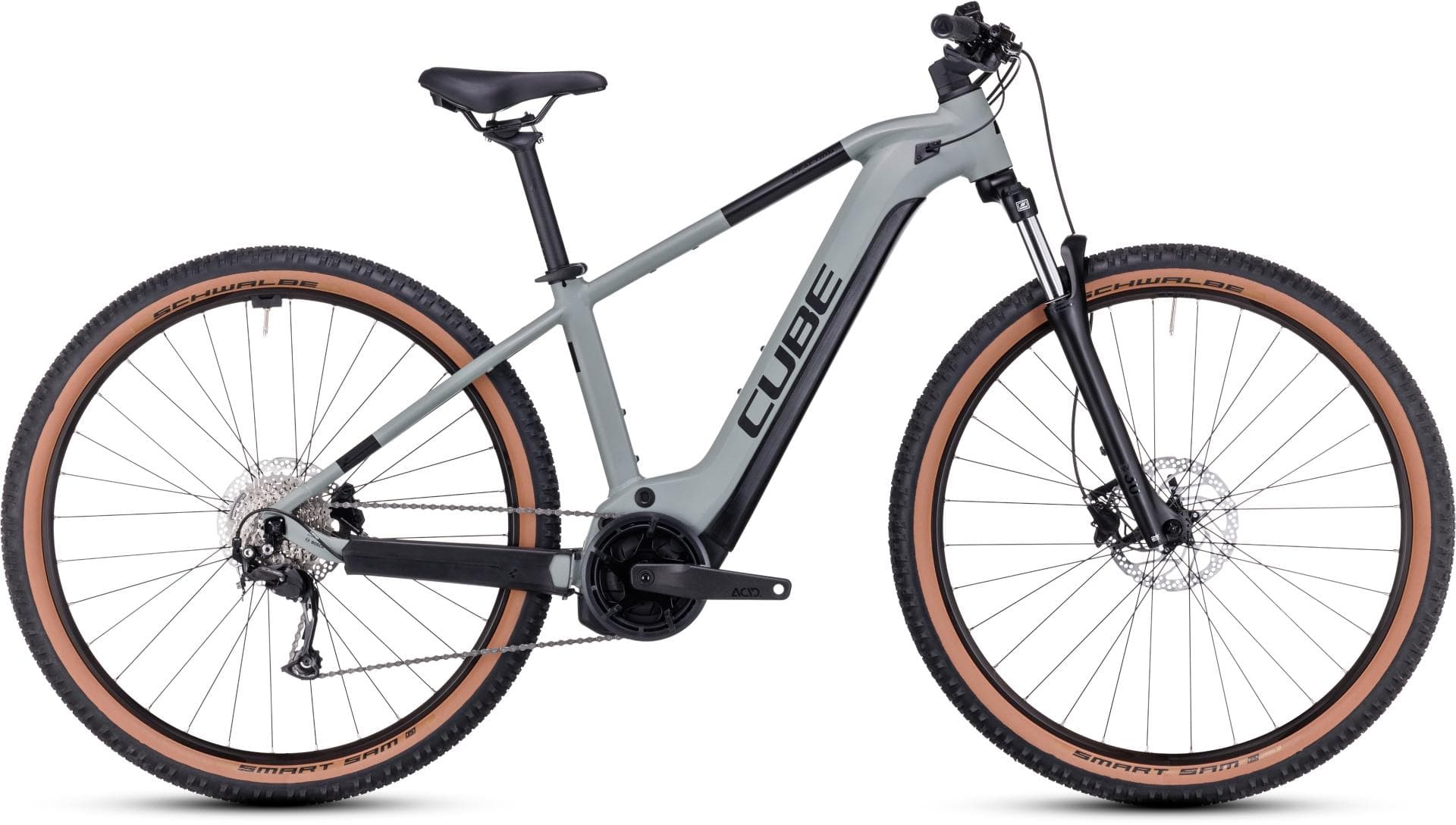 Cube Reaction Hybrid Performance 500 Gris Vert Swamp 2023 - Moteur Bosch - Vert Swamp - XL