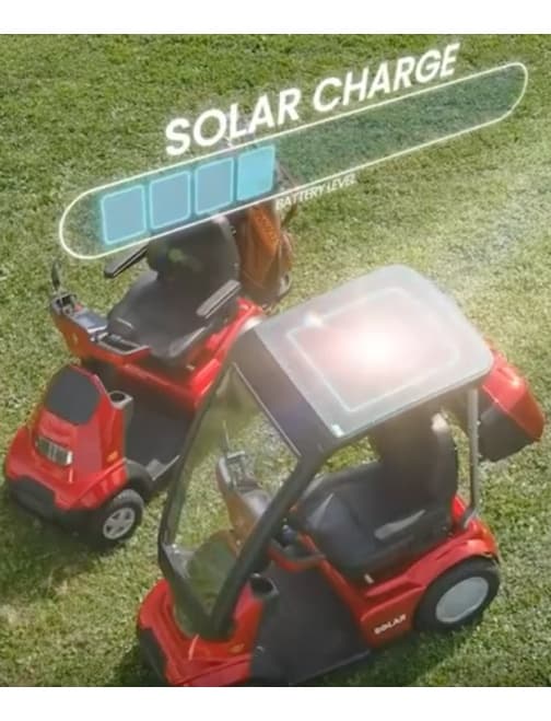 Shlomo scooter électrique 4 roues AFIKIM à énergie solaire