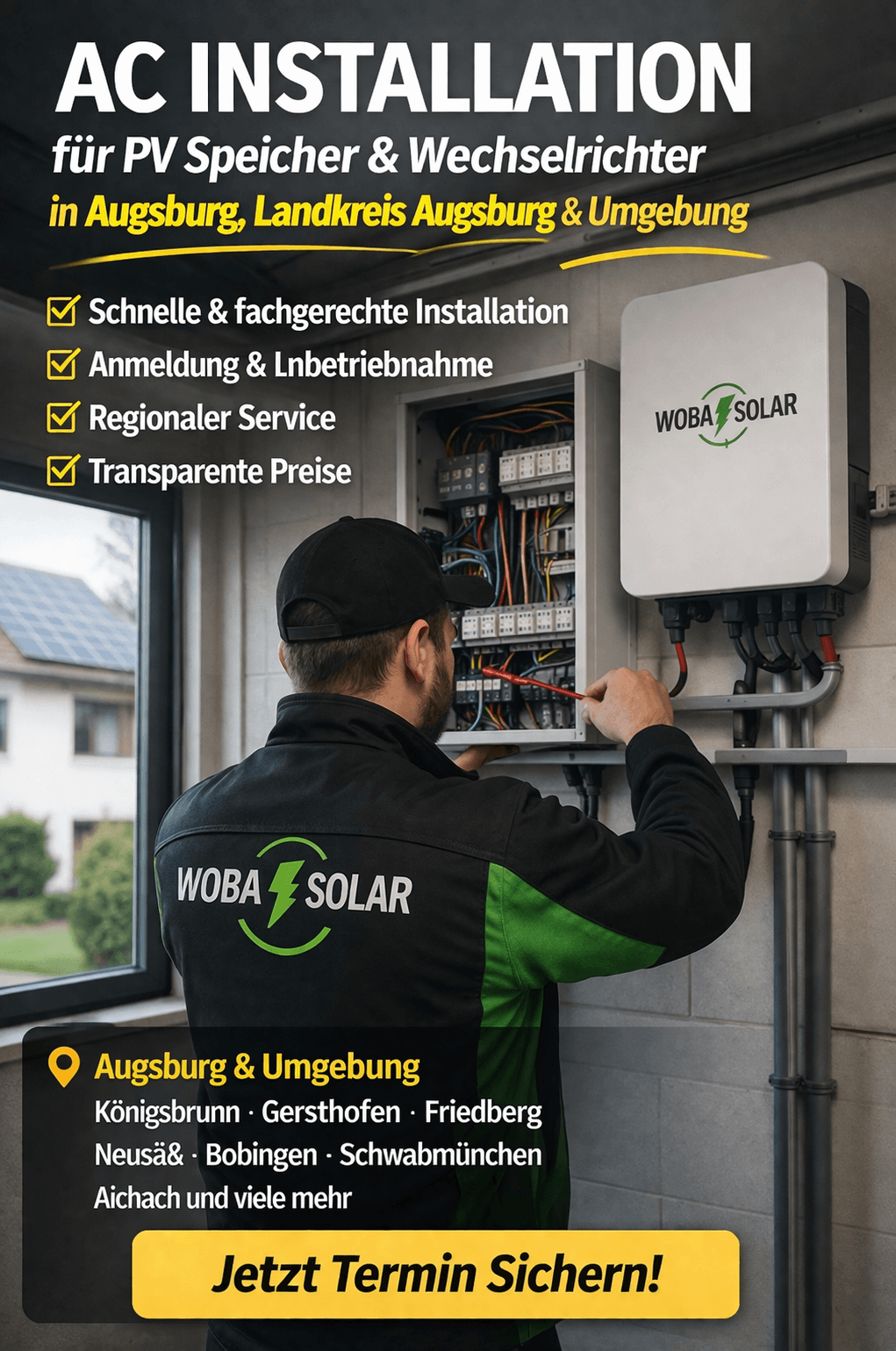 AC Installation für PV Speicher & Wechselrichter in Augsburg, Landkreis Augsburg & Umgebung