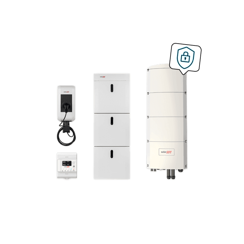 Kombipaket SolarEdge Home mit Ladestation, SE8K-RWB48 und 14,55 kWh