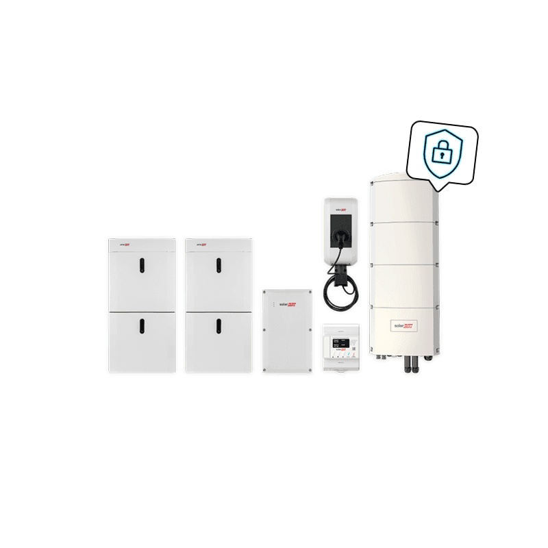 Kombipaket SolarEdge Home Ersatzstrom mit Ladestation, SE8K-RWB48 und 19,4 kWh