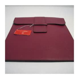 Housse iPad LANCEL Remember Me cuir grainé Bordeaux