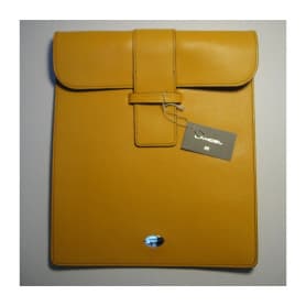 Housse iPad LANCEL Remember Me cuir grainé Jaune