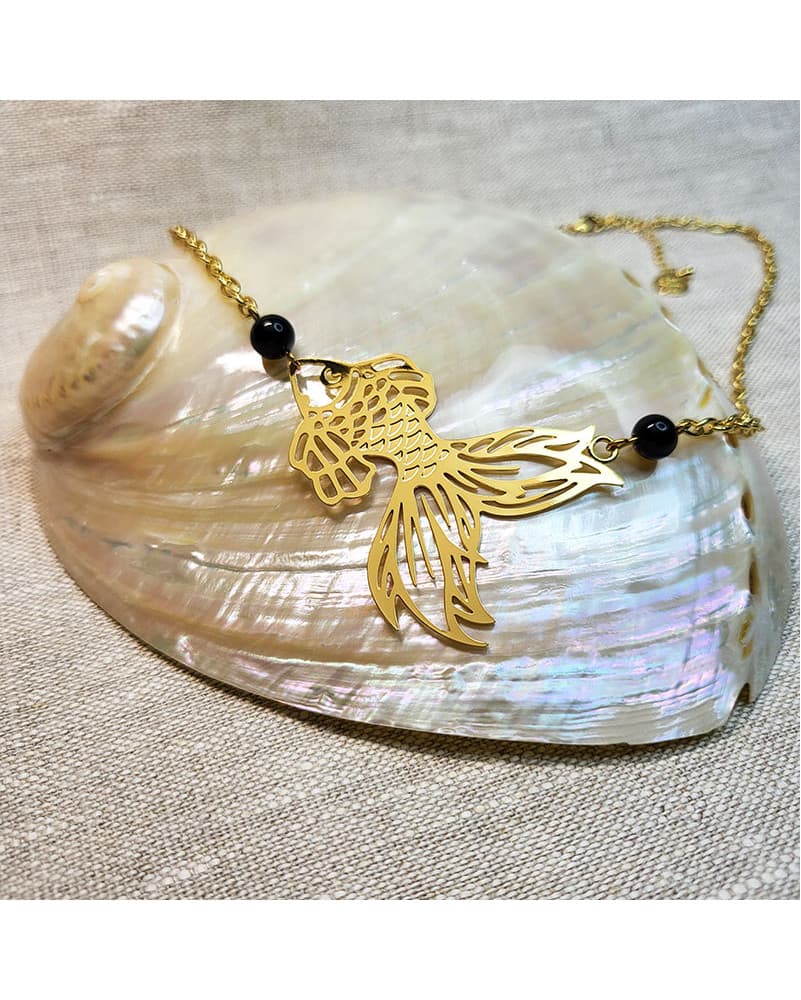 Collier Marina - doré noir