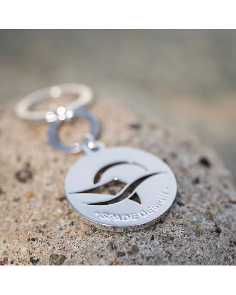 Porte-clés Logo luxe - rhodié