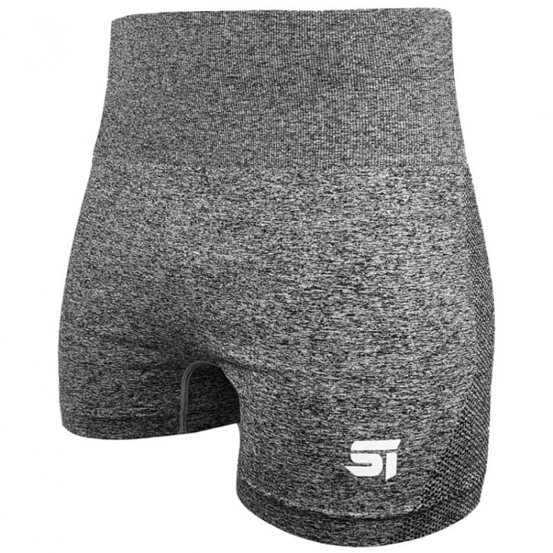 Short Femme Sport Sans Couture Si Seamless Gris Chiné - Spider Instinct®