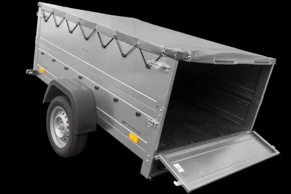 Anhänger kippbar Garden Trailer 201 KIPP mit zusätzlichen Bordwänden, Stützrad und Flachplane-Neu