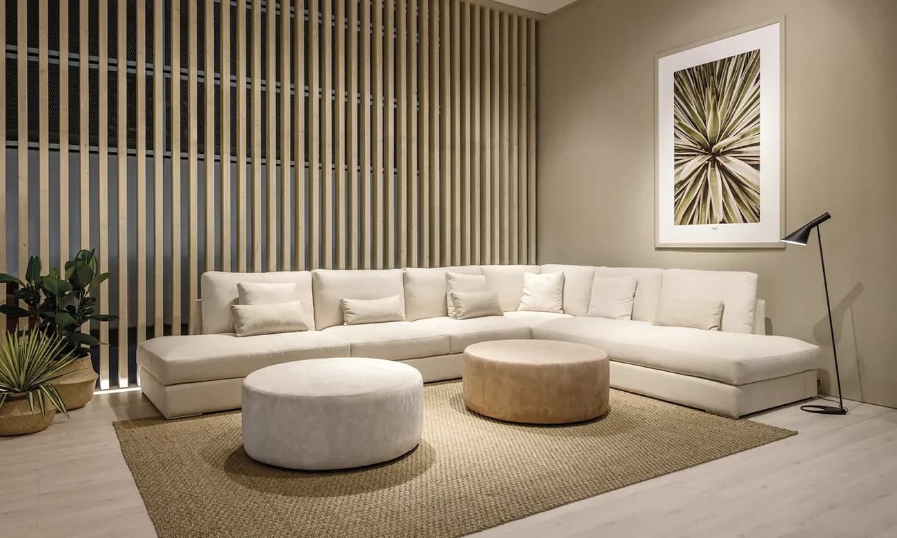 Canapé fixe avec chaise longue Bertina – Temasdos