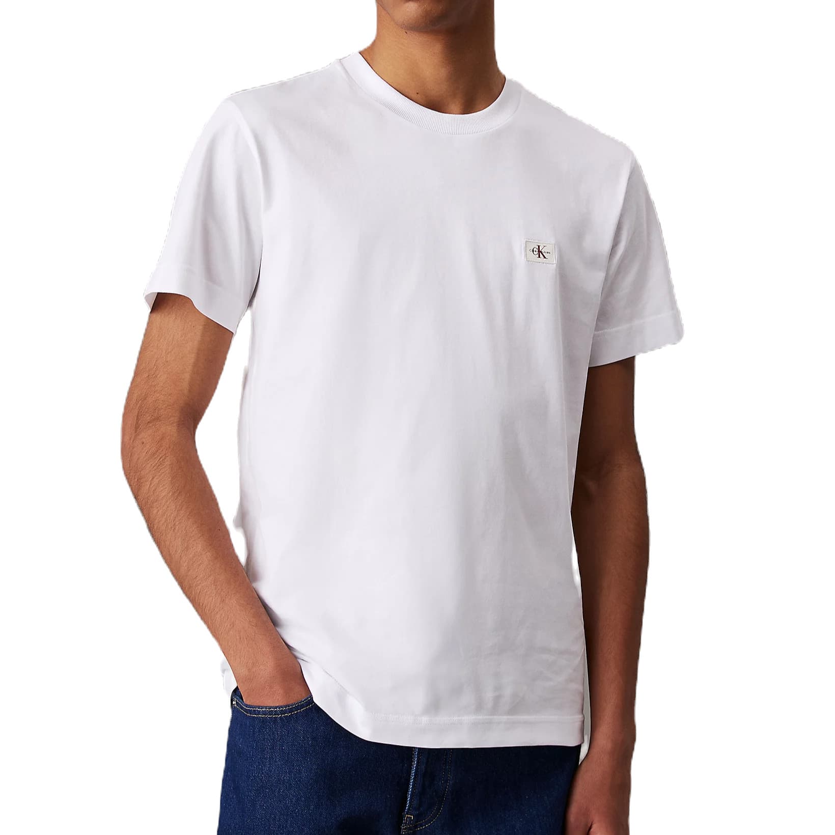 T-SHIRT EN COTON AVEC INSIGNE WHITE