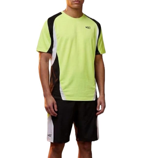 ENSEMBLE SHORT T-SHIRT COMME DES LOUPS WAVE NOIR FLUO