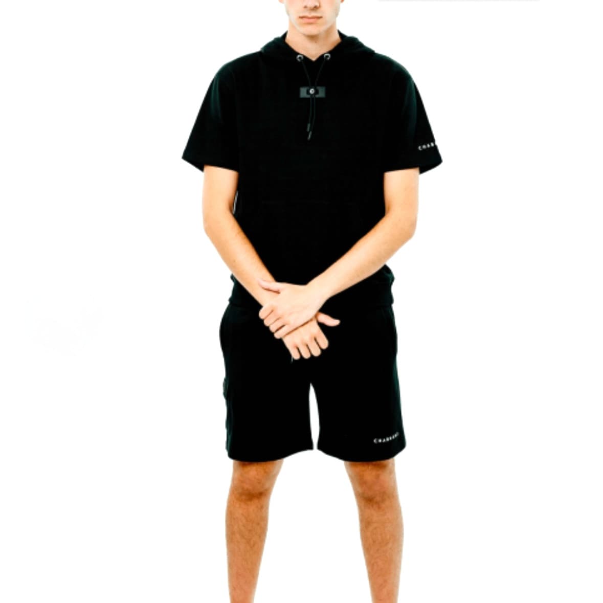 ENSEMBLE SWEATSHIRT MANCHE COURTE & SHORT CHABRAND NOIR