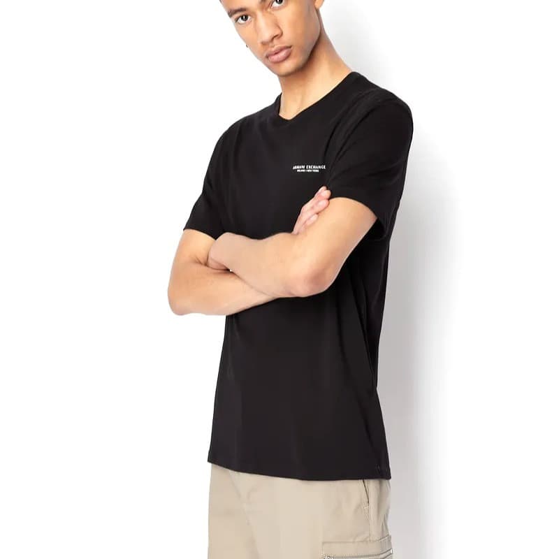 T-SHIRT ARMANI EXCHANGE COUPE CLASSIQUE JERSEY NOIR