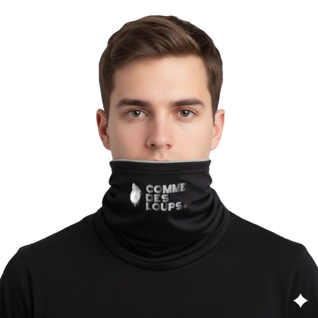 TOUR DE COU RÉVERSIBLE COMME DES LOUPS NOIR/GRIS