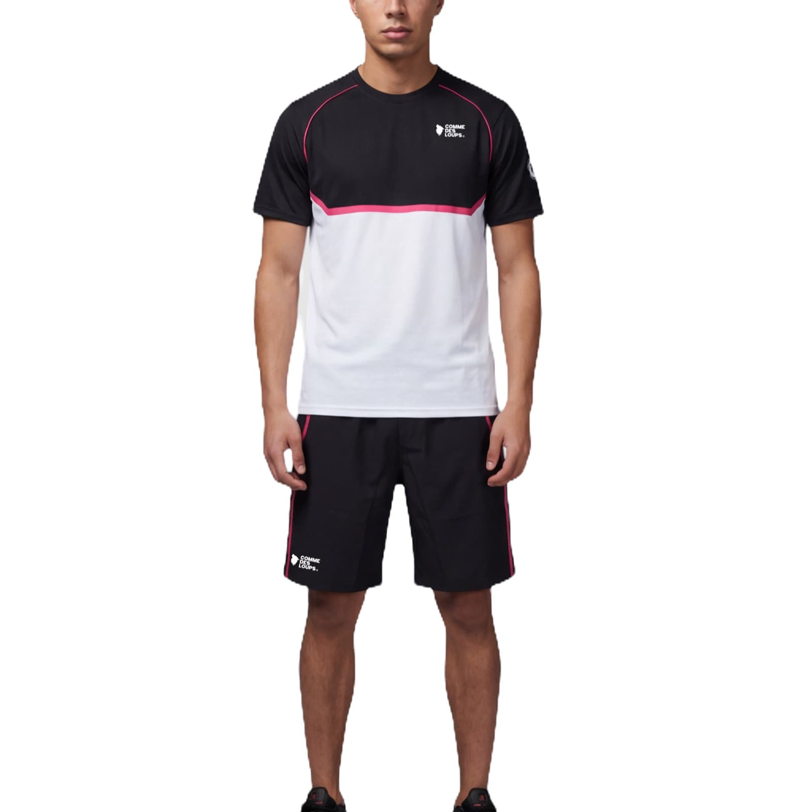 ENSEMBLE SHORT T-SHIRT COMME DES LOUPS BALTIRUN NOIR FUSCHIA
