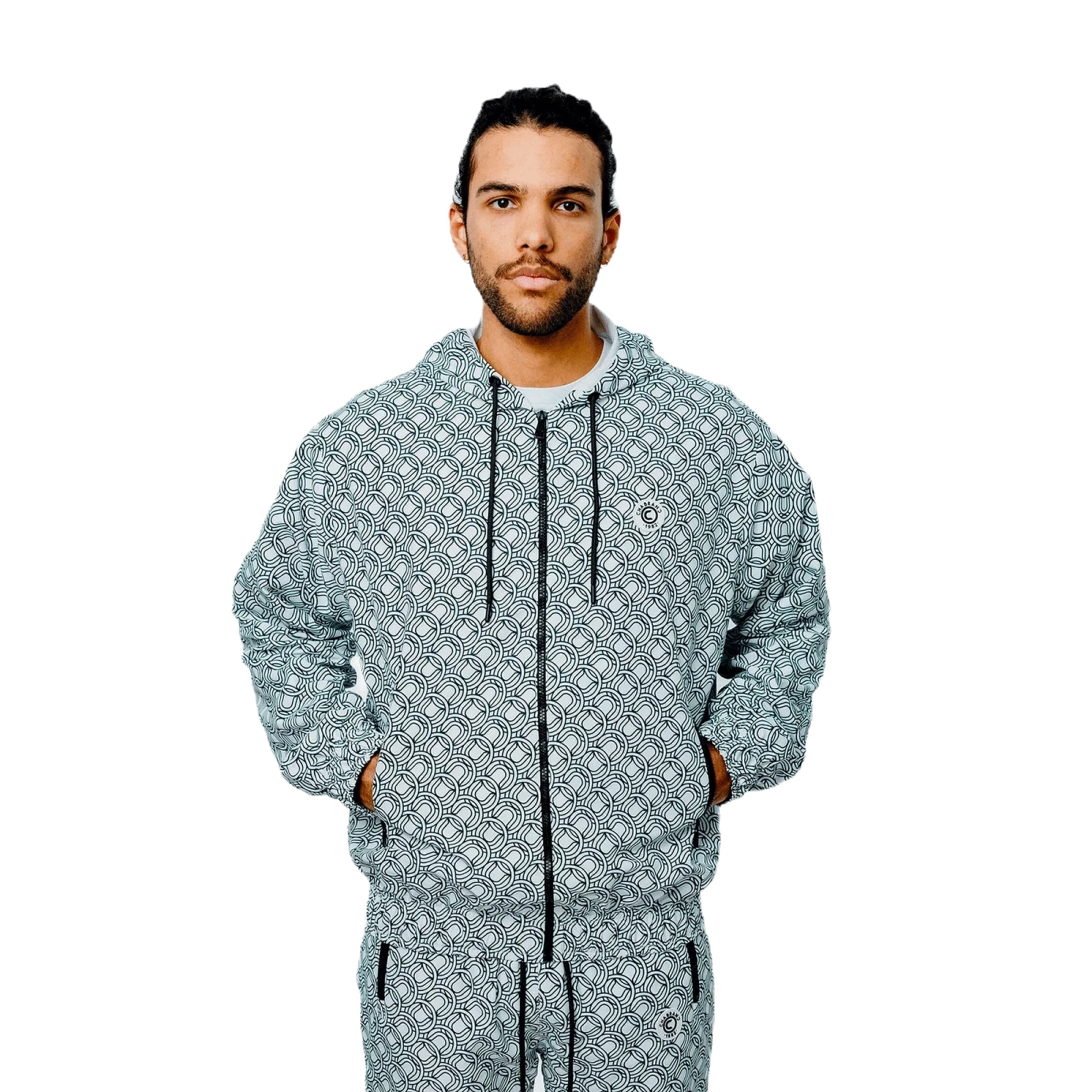 VESTE A CAPUCHE MONOGRAMME CHABRAND BLANCHE