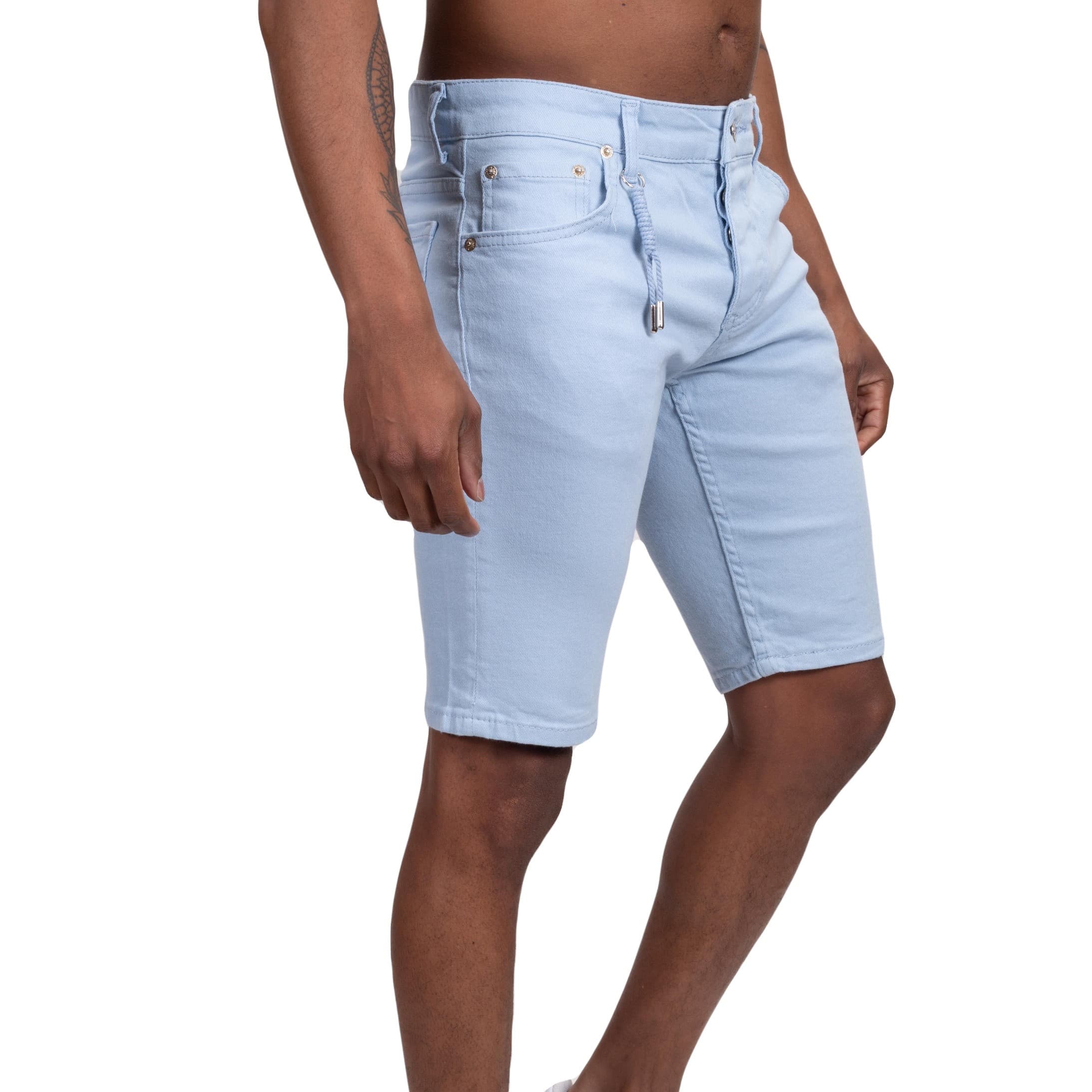 BERMUDA JEAN COUPE SLIM UNIPLAY BLEU CLAIR