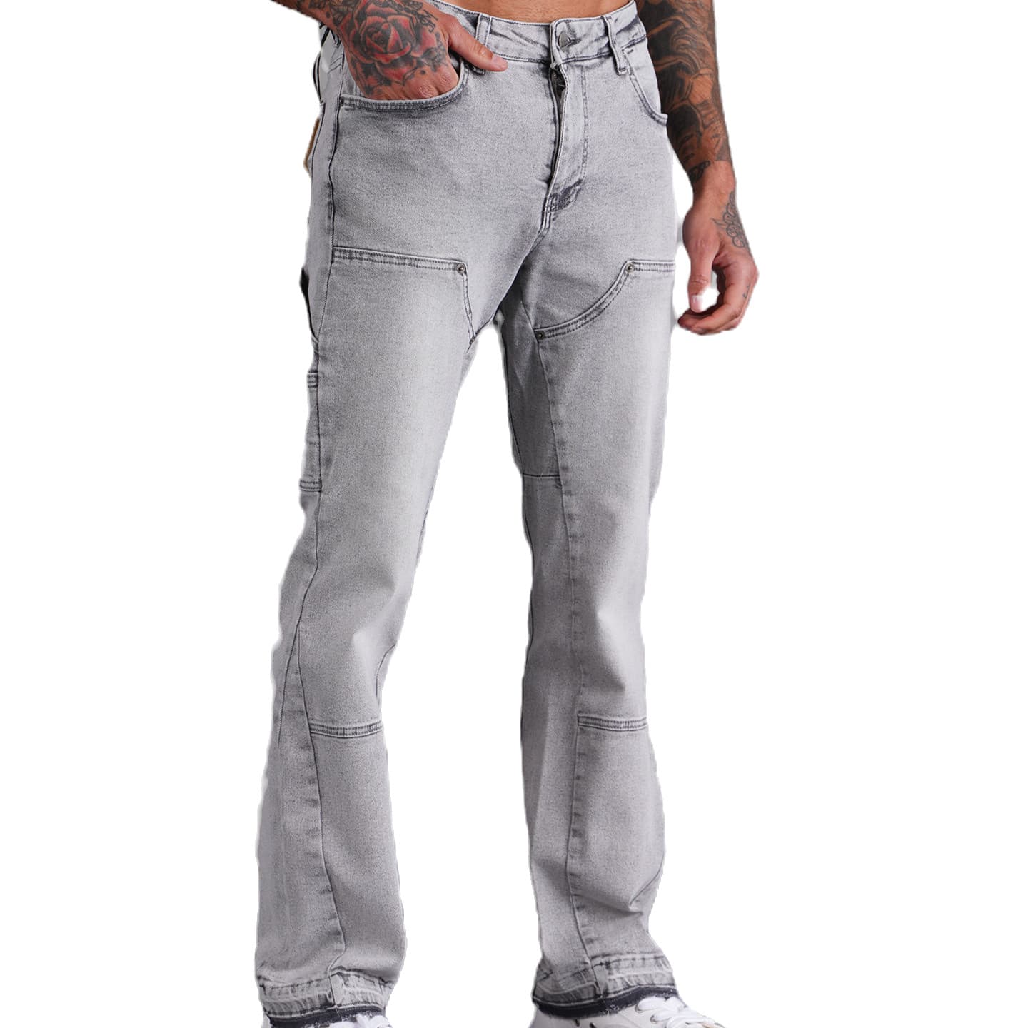 JEANS FLARE CARPENTER IKAO GRIS