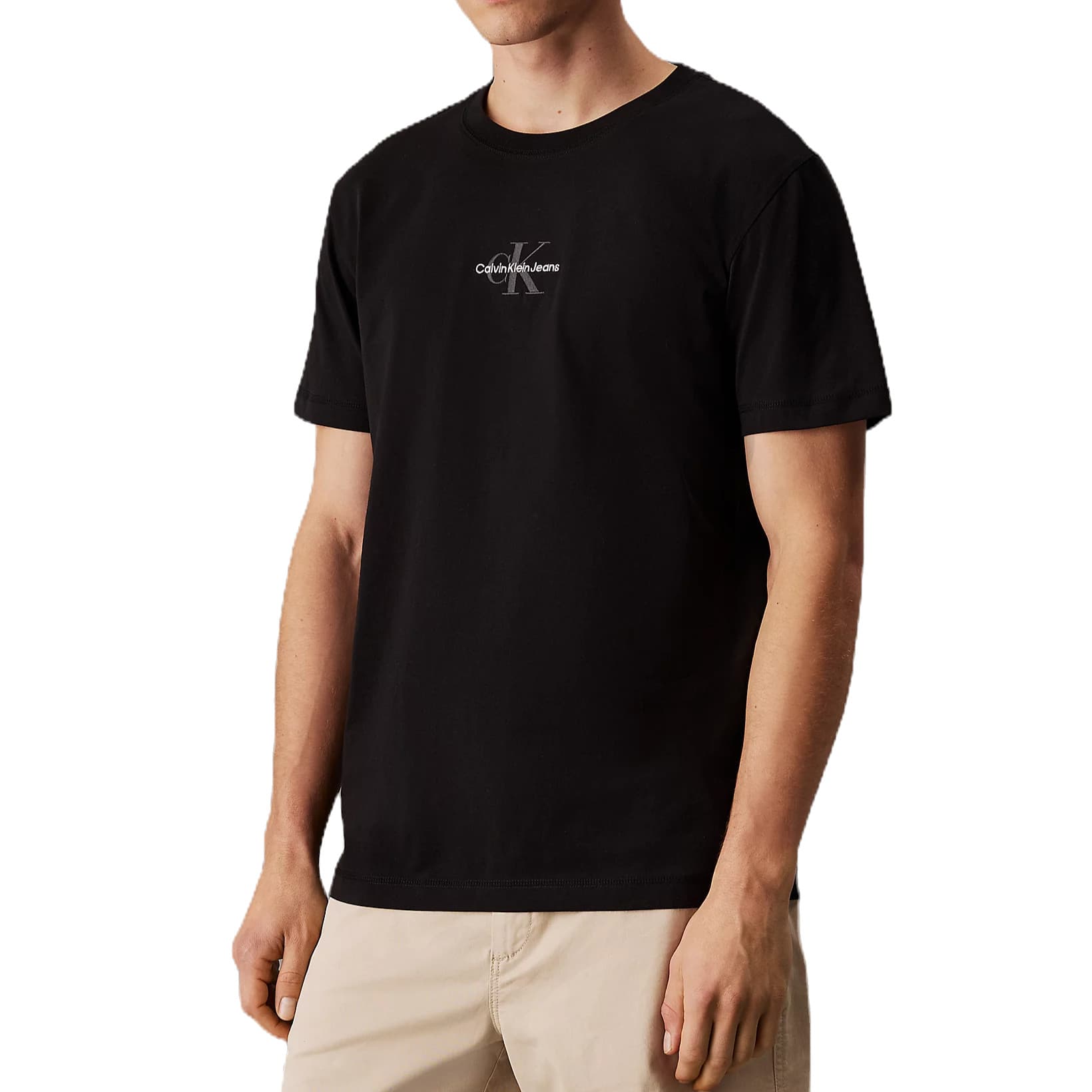 T-SHIRT CALVIN KLEIN MONOGRAMME NOIR