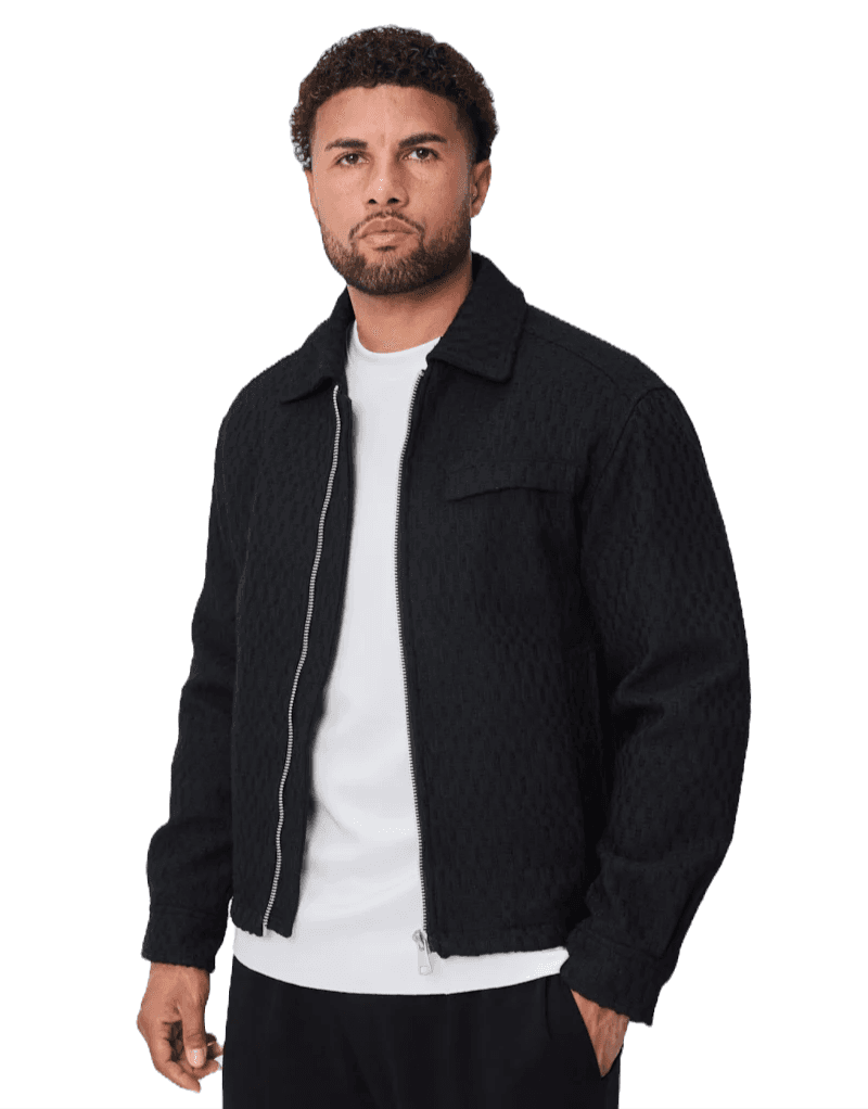 VESTE ZIPPEE MANCHES LONGUES NOIR