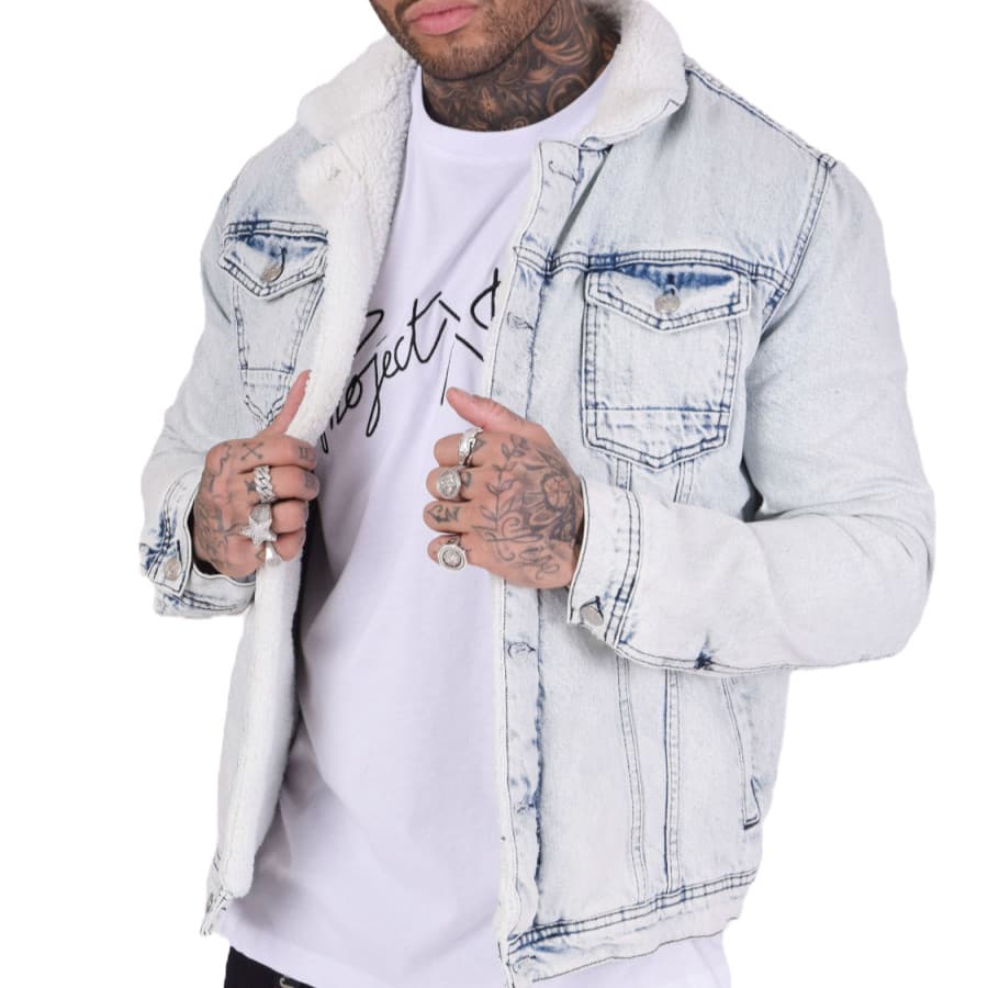 VESTE DENIM COL MOUTON PROJECT X PARIS