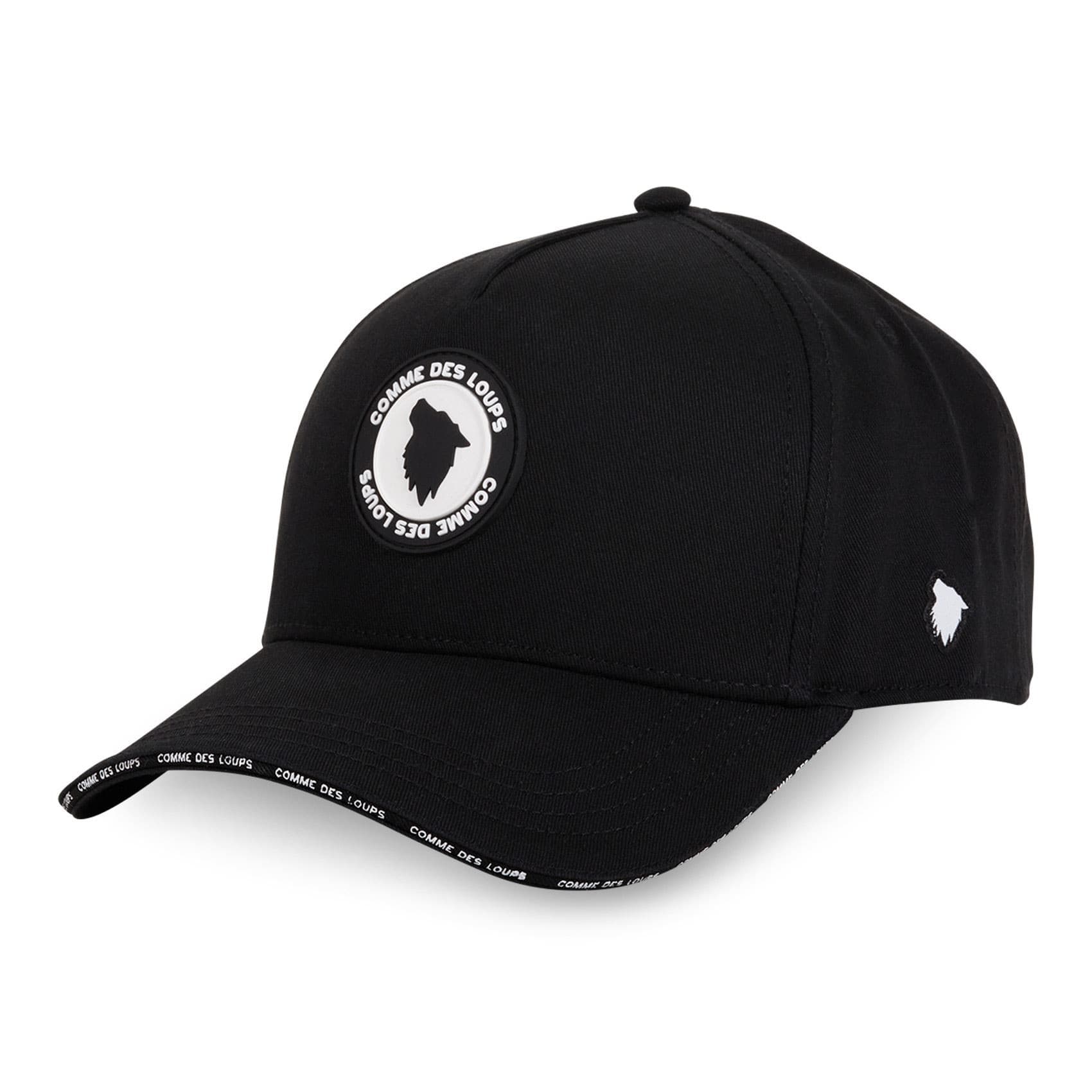 CASQUETTE COMME DES LOUPS AVEC BADGE RUBBER NOIR