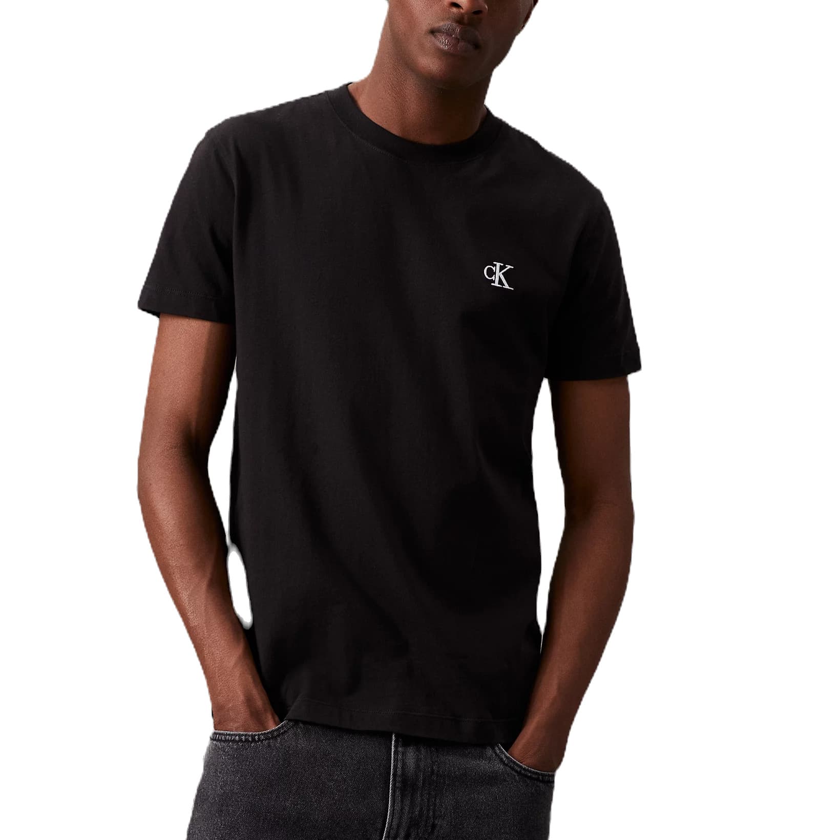 T-SHIRT CALVIN KLEIN SLIM EN COTON NOIR