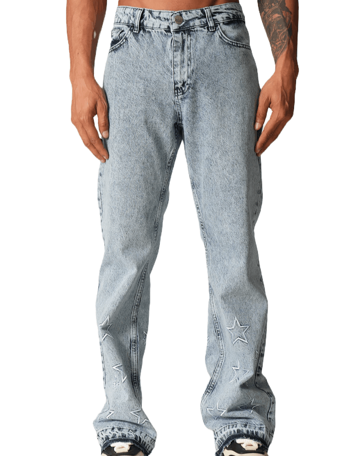 JEANS FLARE ETOILE IKAO BLEU