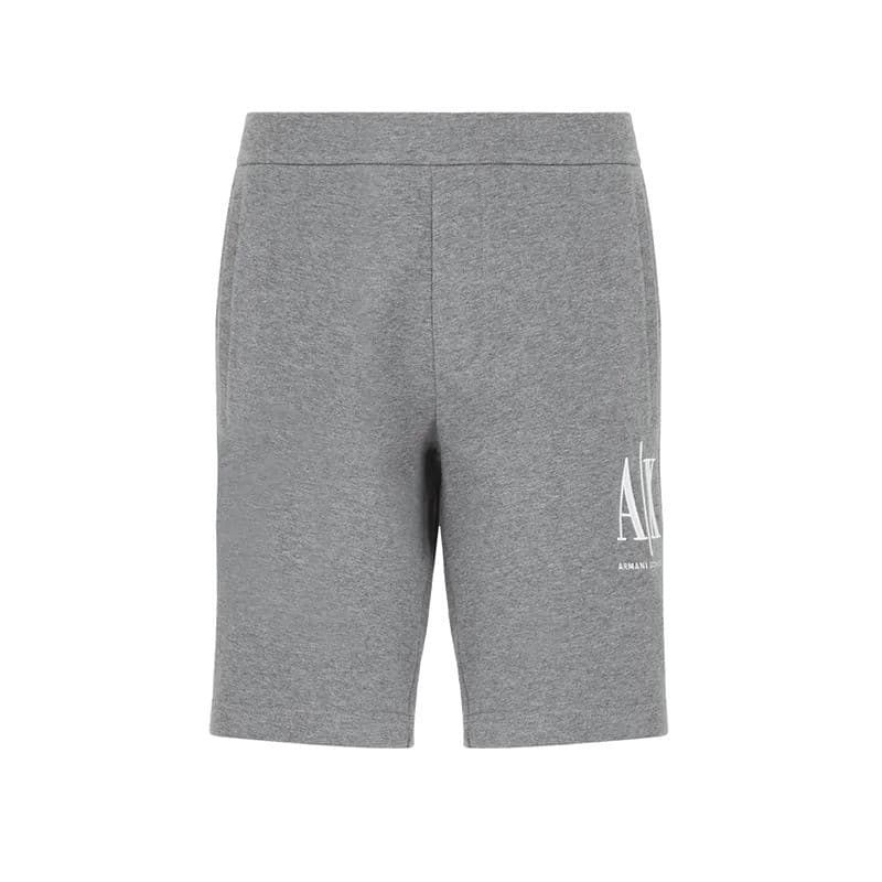 SHORT MOLLETON ARMANI EXCHANGE GROS LOGO GRIS