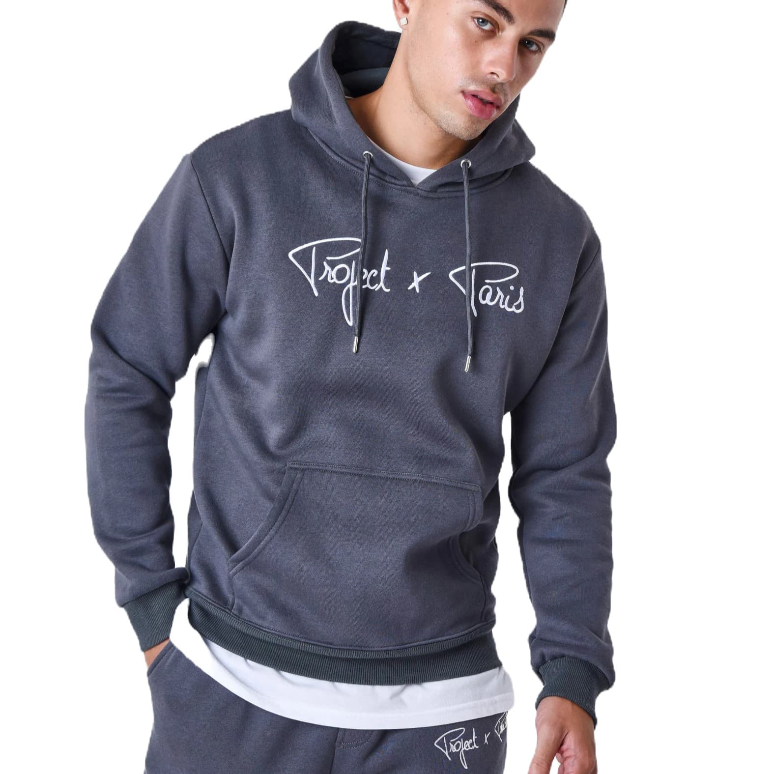 SWEAT A CAPUCHE UNISEXE ESSENTIALS PROJECT X PARIS GRIS