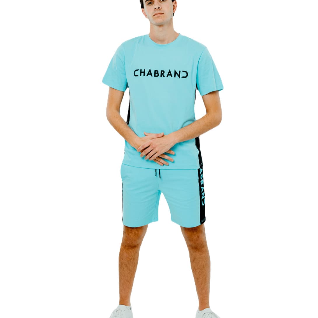 ENSEMBLE SHORT & T-SHIRT BICOLORE CHABRAND BLEU