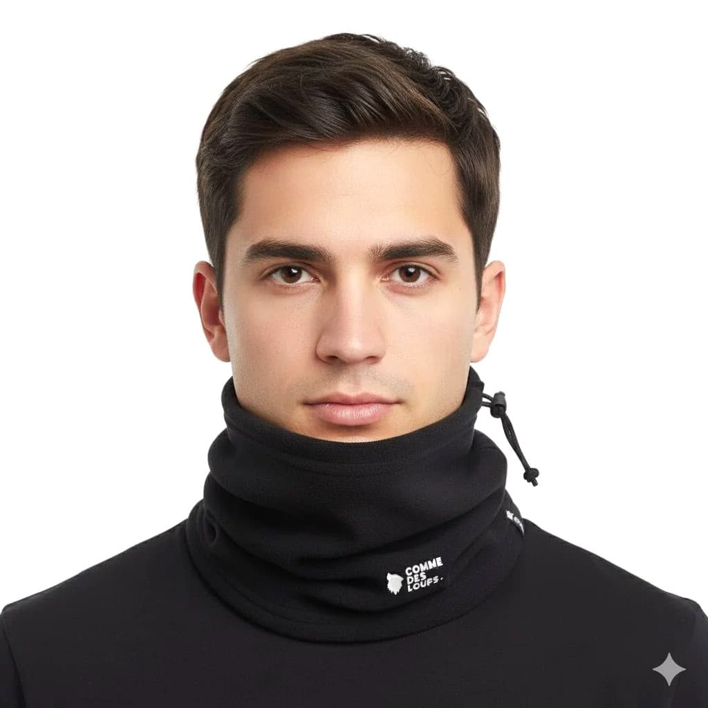 TOUR DE COU POLAIRE COMME DES LOUPS NOIR