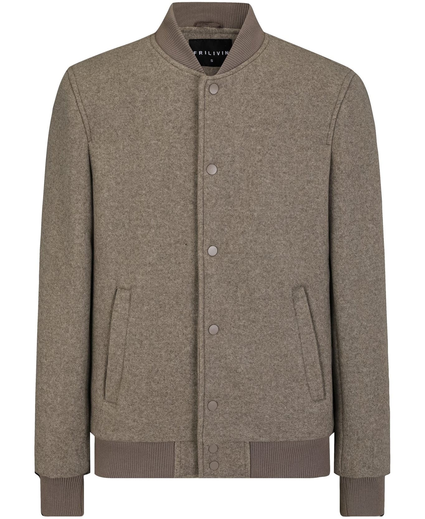 VESTE A BOUTON MARRON